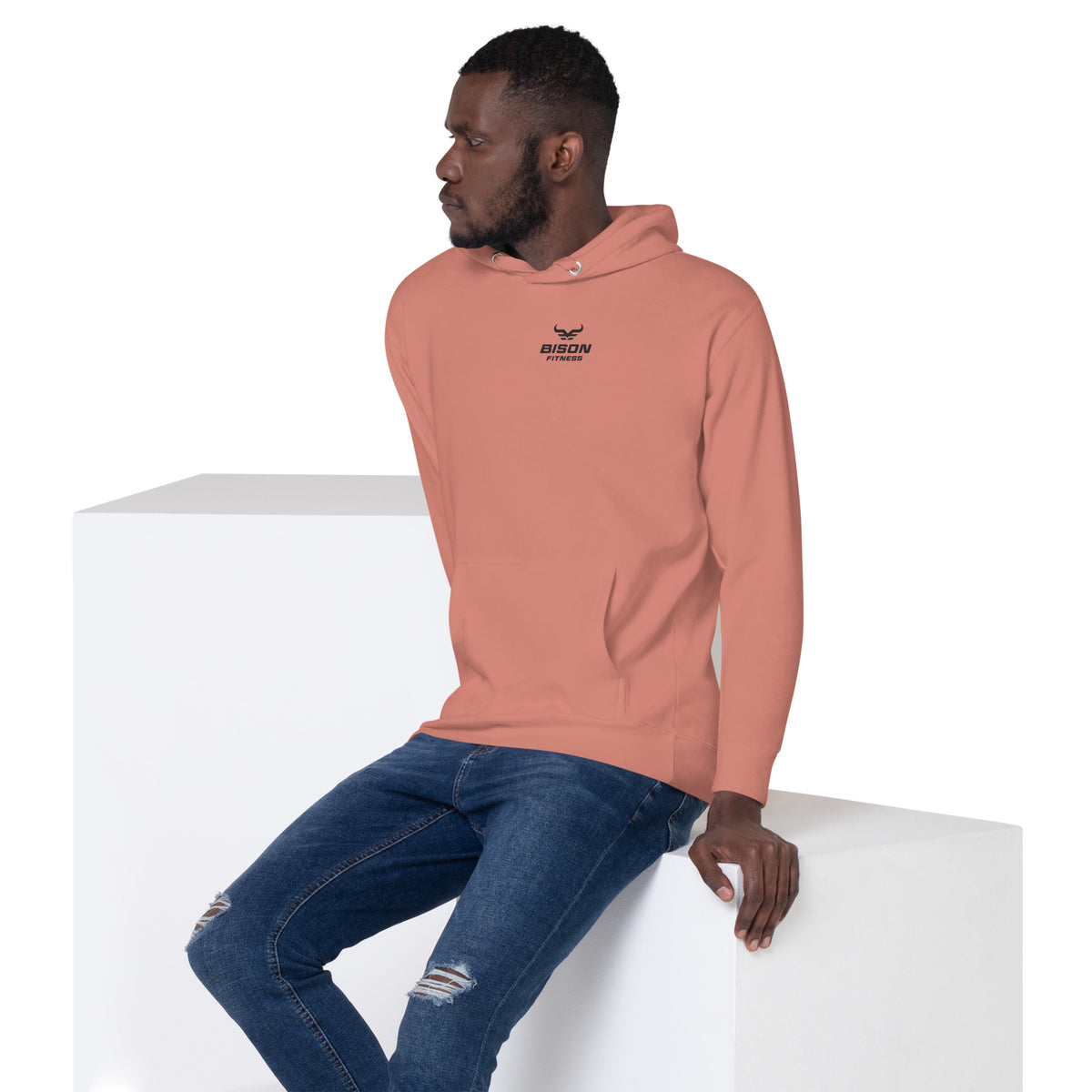 The Sunrise Hoodie | 4AM Club in Dusty Rose, left front view