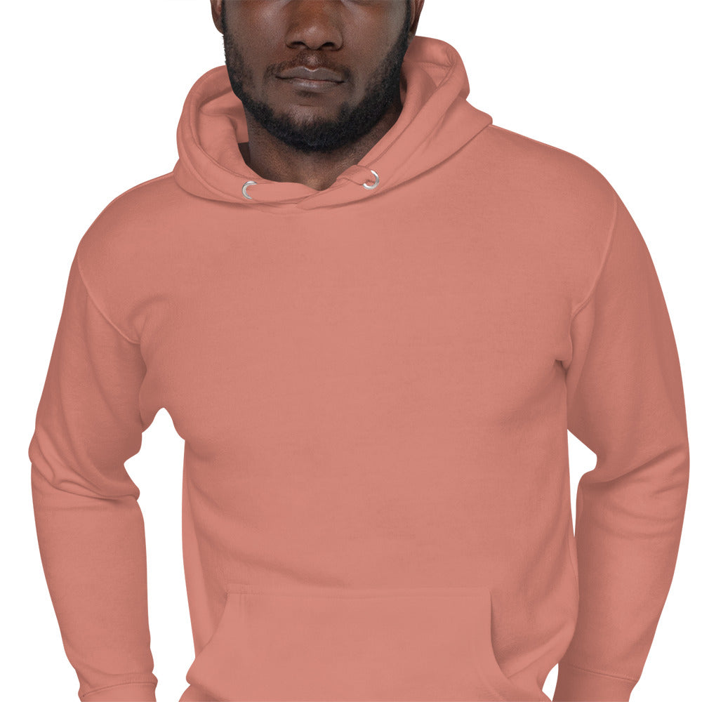 The Sunrise Hoodie | 4AM Club in Dusty Rose, close-up detail