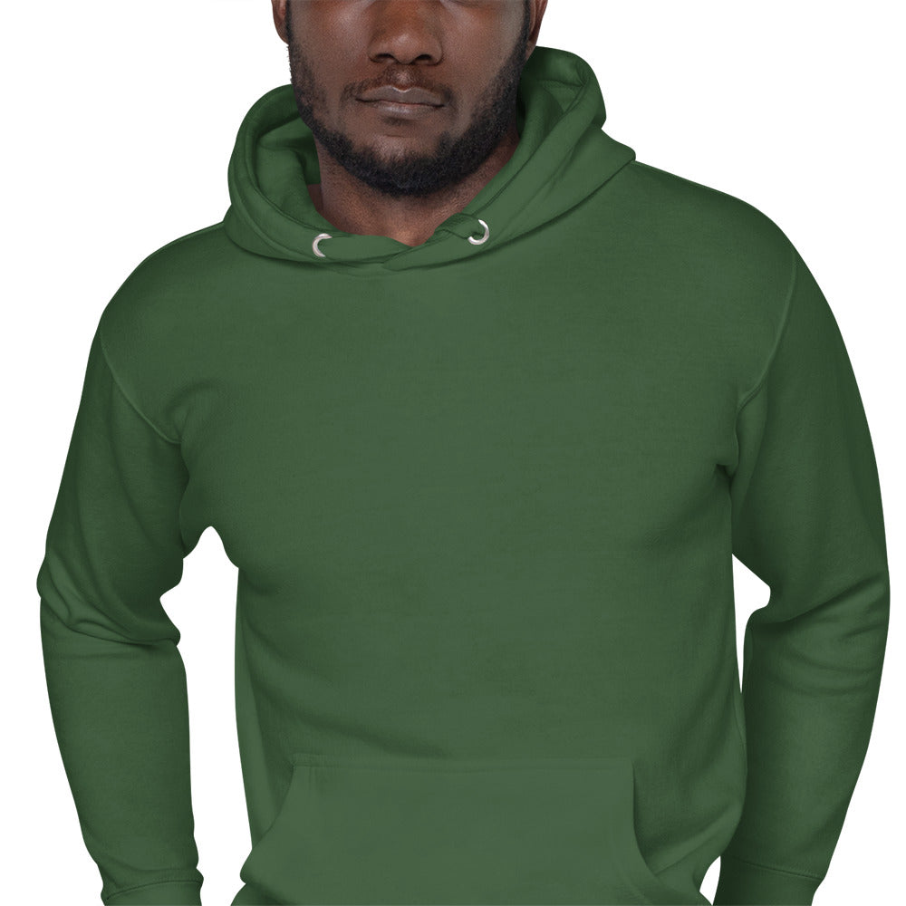 The Sunrise Hoodie | 4AM Club in Forest Green, close-up detail